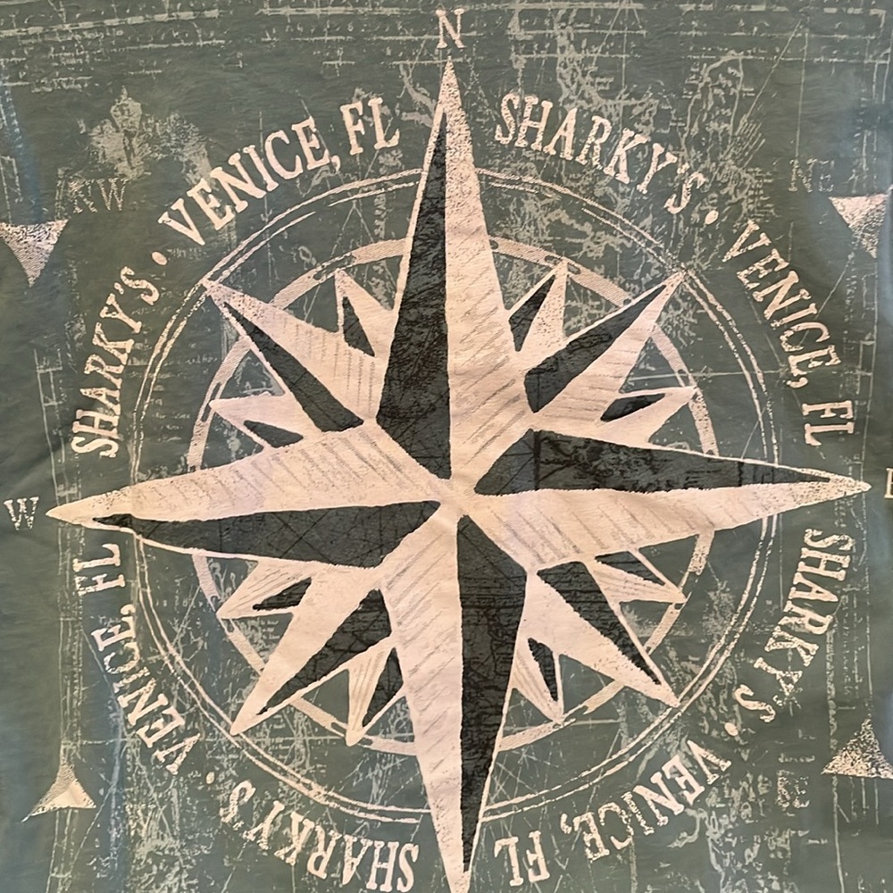 Sharkey’s Venice Florida light green t-shirt, 2X